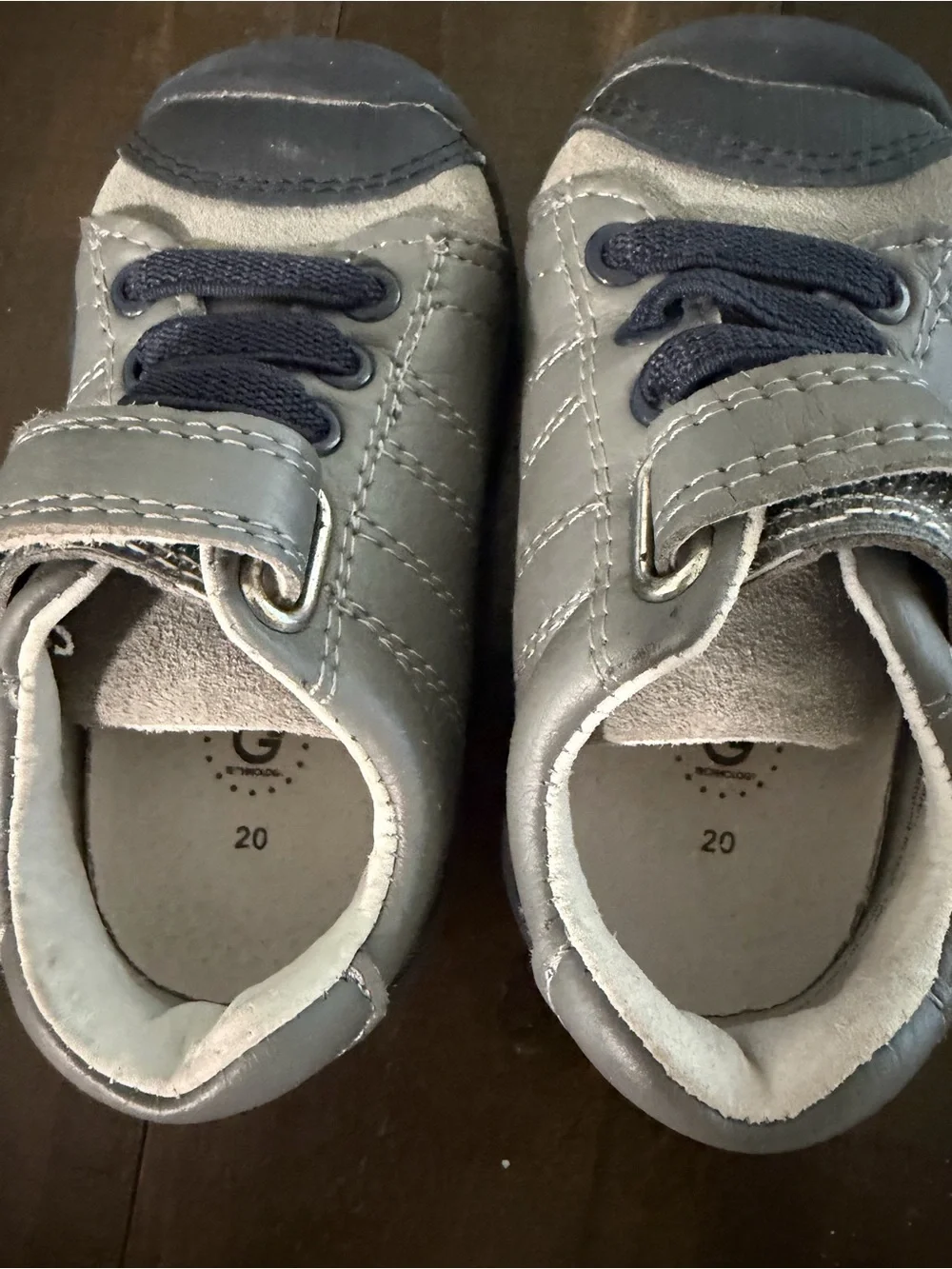 Pediped Grip ’n’ Go Toddler Shoes Gray/Navy – EU Size 20